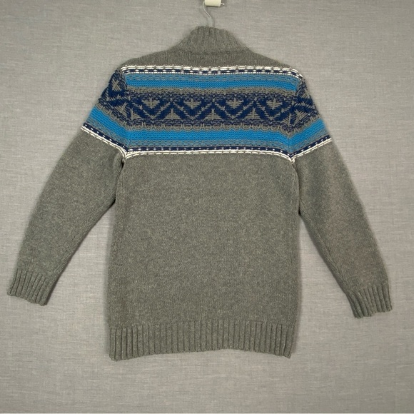 GAP Kids Zip Up Sweater with Nordic Pattern Sz XXL NEW - Picture 3 of 8
